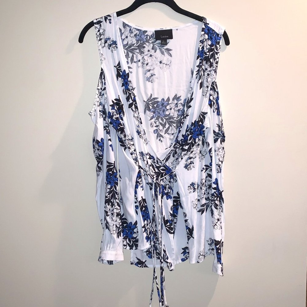 Floral Wrap Blouse
